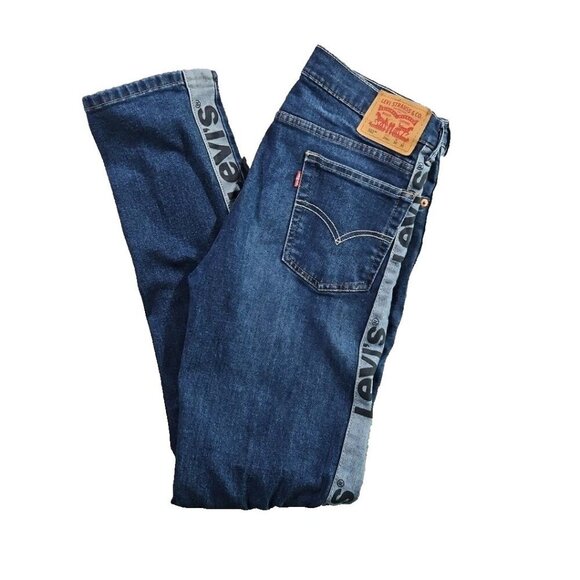 Levi's 502 Jean 20Reg Blue Tapered Leg Denim Tag 30x30 LEVI'S Spelled Out On Leg - Picture 8 of 16